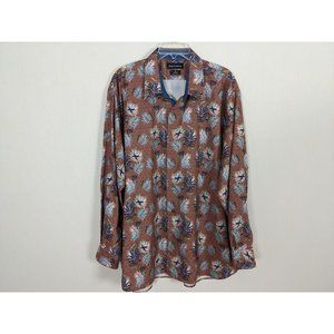 Paul Fredrick long sleeve button front Hawaiian look Classic Fit shirt XXL